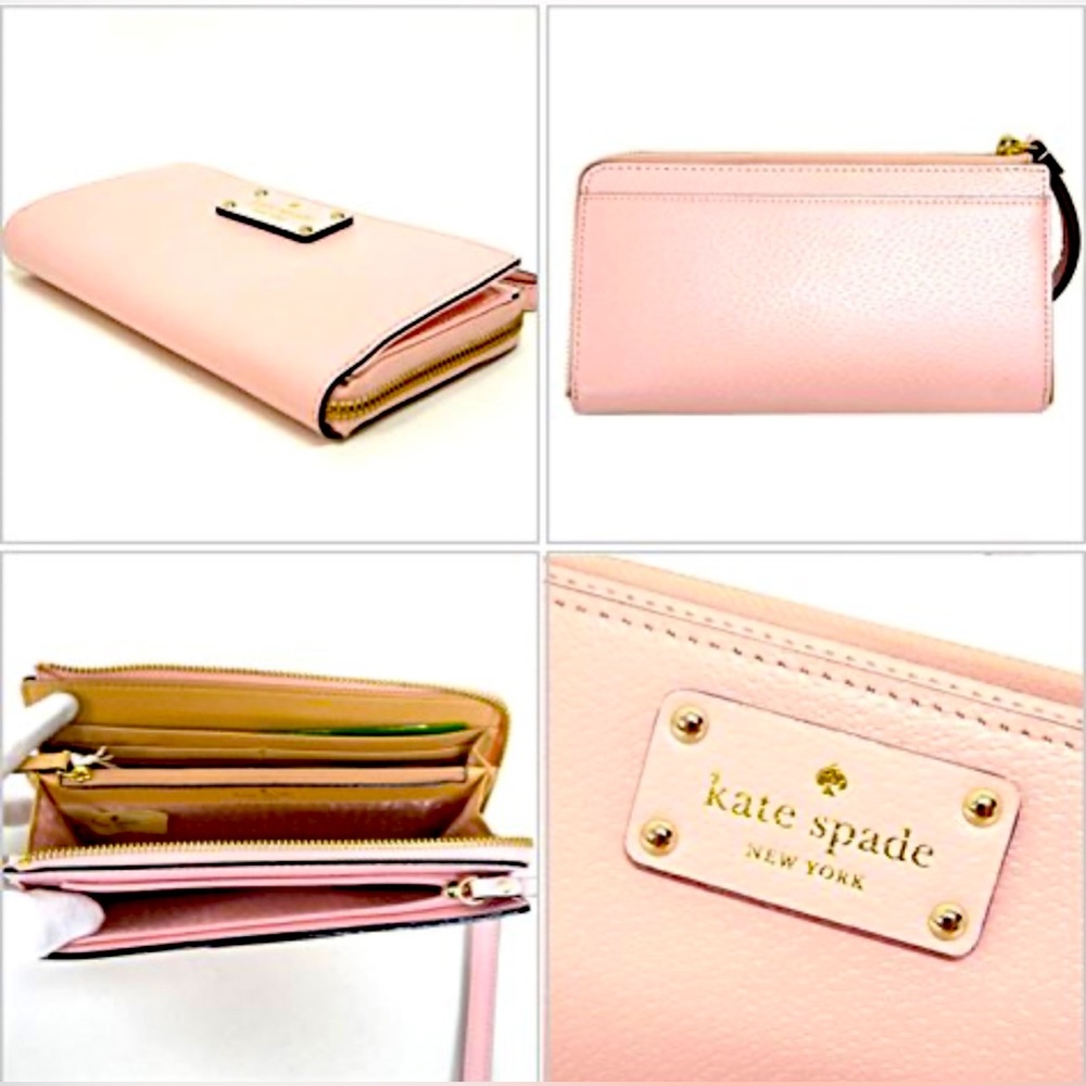 Kate Spade 🩷 Layton Wellesley Leather Wallet with Wristlet Strap